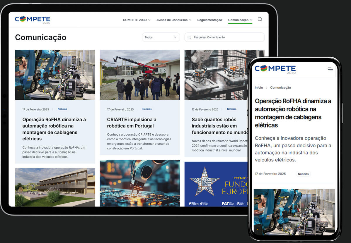 Notí­cias e histórias de sucesso